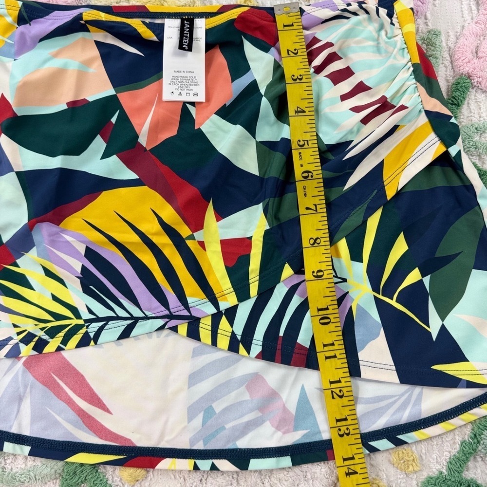 Jantzen Tropical Utopia Swim Skirt Palm Leaf‎ Print Wrap Front Size 6 JZ23733C - Picture 3 of 8